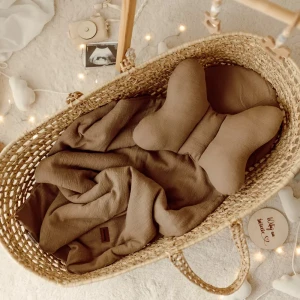 Komplet Pościeli 3w1 Muślin A'la Len | Ciemny Beż