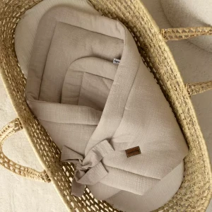 Rożek Becik Niemowlęcy Muślinowy A'la Len | Beżowy