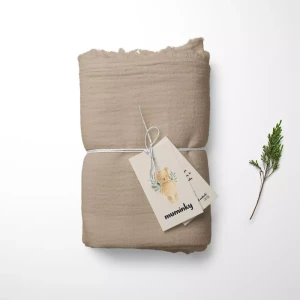 Otulacz Muślinowy | Kocyk 120x120 cm - Beżowy