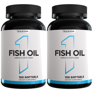 RULE 1 - R1 Fish Oil Omega 3 Fatty Acids - 2x 100softgels.Witaminy i minerały