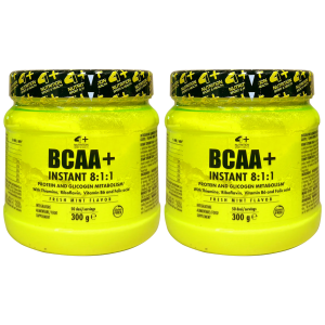 4+ NUTRITION - BCAA Instant Xtreme 8:1:1 - 2x 300g - Fresh MintAminokwasy