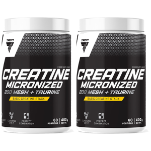 TREC Creatine Micronized 200mesh + Taurine - 2x 400gZysk od 30zł do 40zł