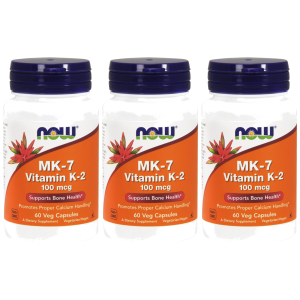 NOW Vitamin K-2 MK7 100mcg - 3x 60vegcapsZysk od 50zł do 60zł