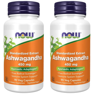 NOW Ashwagandha Extract 450mg - 2x 90vegcapsZysk od 30zł do 40zł