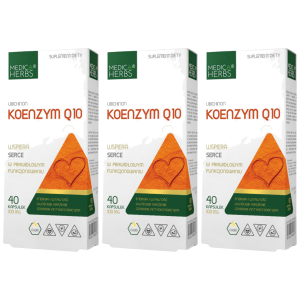 MEDICA HERBS - Koenzym Q10 100mg - 3x 40caps.Zysk od 20zł do 30zł