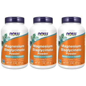 NOW Magnesium Bisglycinate Powder - 3x 227gZysk od 60zł do 70zł