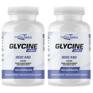 VITALMAX - Glycine 900mg - 2x 120caps.Zysk od 10zł do 20zł