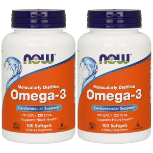 NOW Omega-3 - 2x 100soft gelsZysk od 20zł do 30zł