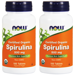 NOW Spirulina 500mg - 2x 100tabZysk od 10zł do 20zł