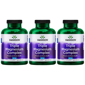 SWANSON Triple Magnesium Complex 400mg - 3x 300caps.Zysk od 50zł do 60zł
