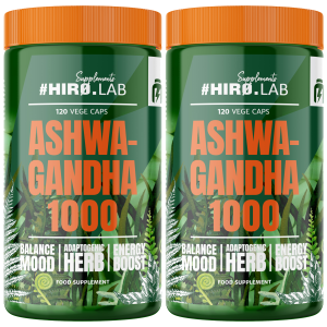 HIRO.LAB Ashwagandha 1000mg - 2x 120vcapsZdrowie i uroda