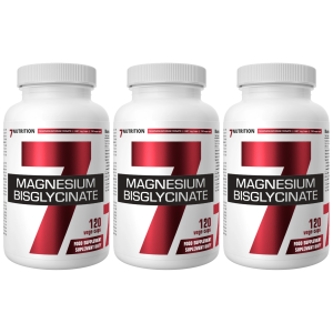 7 NUTRITION - Magnesium Bisglycinate - 3x 120vcaps.Witaminy i minerały