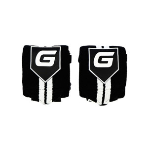 GASPARI NUTRITION Wrist Wraps - Opaski usztywniające na nadgarstki - Black/White - Odzież i akcesoria