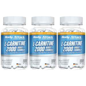 BODY ATTACK L-Carnitine 2000 Boost Formula - 3x 100vcaps - L-KarnitynaZysk od 70zł do 80zł