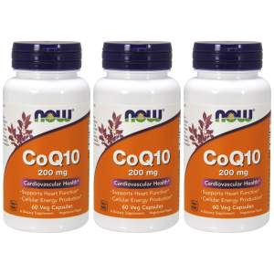 NOW CoQ10 ( Koenzym Q10 ) 200mg - 3x 60vegcapsZysk od 90zł do 100zł