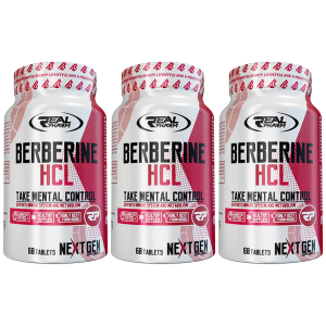 REAL PHARM - Berberine HCL - 3x 60tabs.Zysk od 40zł do 50zł