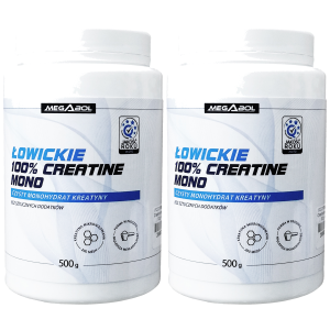 MEGABOL 100% Creatine Mono Łowickie - 2x 500gSuplementy około treningowe