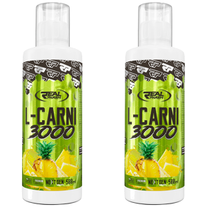 REAL PHARM L-Carnitine 3000 Liquid - 2x 500ml - PineappleZysk od 20zł do 30zł