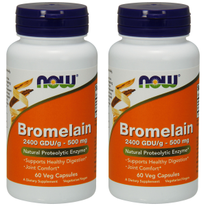 NOW Bromelain (Bromelina) - 2x 60vcapsZysk od 40zł do 50zł