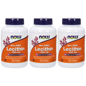 NOW Lecithin - 3x 100softgelsZysk od 30zł do 40zł