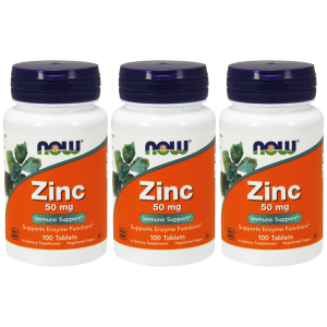 NOW Zinc Gluconate - 3x 100tabsZysk od 20zł do 30zł