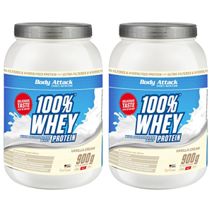 BODY ATTACK 100% Whey Protein - 2x 900gZysk od 90zł do 100zł
