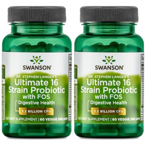 SWANSON Ultimate 16 Strain Probiotic with Fos - 2x 60vcapsZysk od 20zł do 30zł