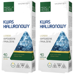 MEDICA HERBS - Kwas Hialuronowy - 2x 40caps.Zysk od 10zł do 20zł