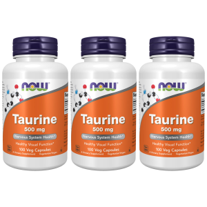 NOW Taurine 500mg - 3x 100vcapsZysk od 20zł do 30zł