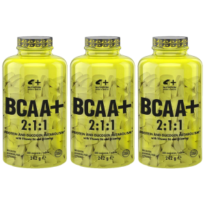 4+ NUTRITION - BCAA 2:1:1 - 3x 242g - UnflavoredAminokwasy