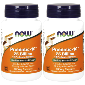 NOW Probiotic-10 25 Billion - 2x 50vegcapsZysk od 40zł do 50zł