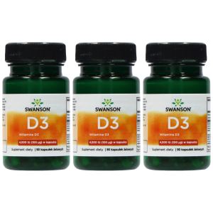 SWANSON Vitamin D3 4000IU - 3x 90softgelsZysk od 20zł do 30zł