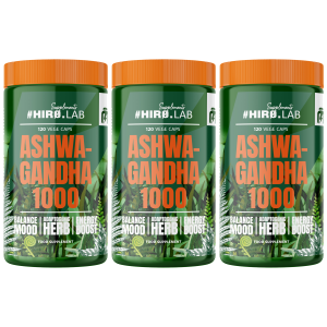 HIRO.LAB Ashwagandha 1000mg - 3x 120vcapsZdrowie i uroda