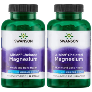 SWANSON Albion Chelated Magnesium 133mg - 2x 90caps.Witaminy i minerały