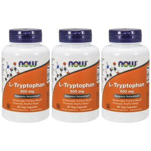 NOW L-Tryptophan 500mg - 3x 60vegcapsAminokwasy
