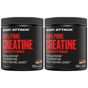 BODY ATTACK 100% Pure Creatine - 2x 300g - NaturalZysk od 30zł do 40zł