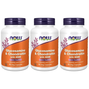 NOW - Glucosamine & Chondroitin with MSM - 3x 90caps.Zysk od 60zł do 70zł
