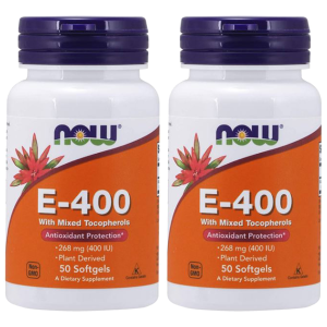 NOW Vitamin E-400 With Mixed Tocopherols - 50softgels - 2x Witamina E z Mieszanymi TokoferolamiZysk od 20zł do 30zł