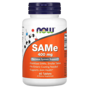 NOW - SAMe S-adenozylo L-metionina - 400mg - 60tabs.