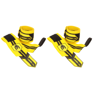HIRO.LAB Wrist Wrap - Rubber Logo New - Yellow - 2x Opaski usztywniające na nadgarstkiOdzież i akcesoria
