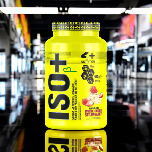 4+ NUTRITION Iso+ Probiotics - 900g - White Choco Strawberry - Odżywki białkowe