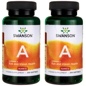 SWANSON Vitamin A 10000IU - 2x 250softgelsZysk od 20zł do 30zł