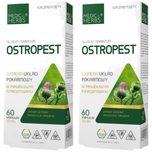 MEDICA HERBS - Ostropest 312mg (Silybum Marianum) - 2x 60caps.Zysk od 10zł do 20zł