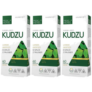 MEDICA HERBS - Kudzu 600mg - 3x 60caps.Zysk od 20zł do 30zł