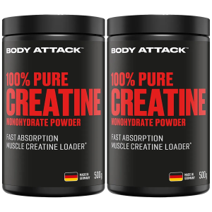 BODY ATTACK 100% Pure Creatine - 2x 500gZysk od 40zł do 50zł