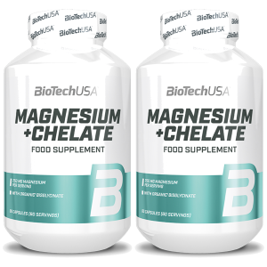 BioTech USA Magnesium + Chelate - 2x 60capsWitaminy i minerały