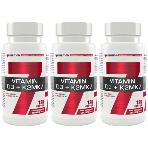7 NUTRITION Vitamin D3 + K2MK7 - 3x 120vcaps. - Witamina D3 + K2MK7Witaminy i minerały