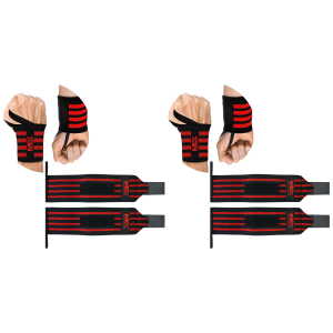 MEX SPORT - Wrist Wraps Mex - Red - 2x 30cmZysk od 40zł do 50zł