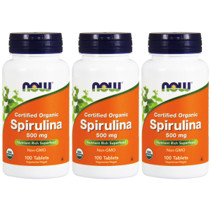 NOW Spirulina 500mg - 3x 100tabZysk od 20zł do 30zł