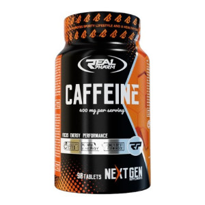 REAL PHARM Caffeine 400mg - 90tabs. - Kofeina